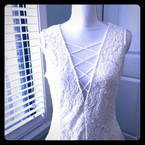 Elegant Lace Top Fully Lined.